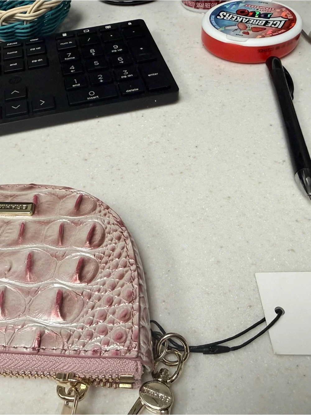 Brahmin pink icing Croc-Embossed  Matching  Cheryl,  Britt and magnolia ONLY